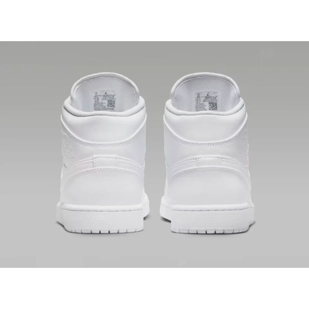 Size 10 - Air Jordan 1 Mid Triple White 554724-136 - Picture 5 of 6